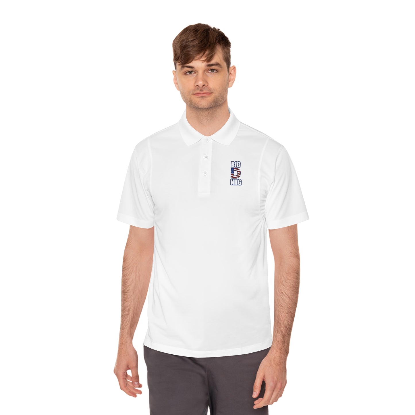 Big D NRG Men's Sport Polo — Athletic Performance Polo with 'BIG D NRG' Chest Logo