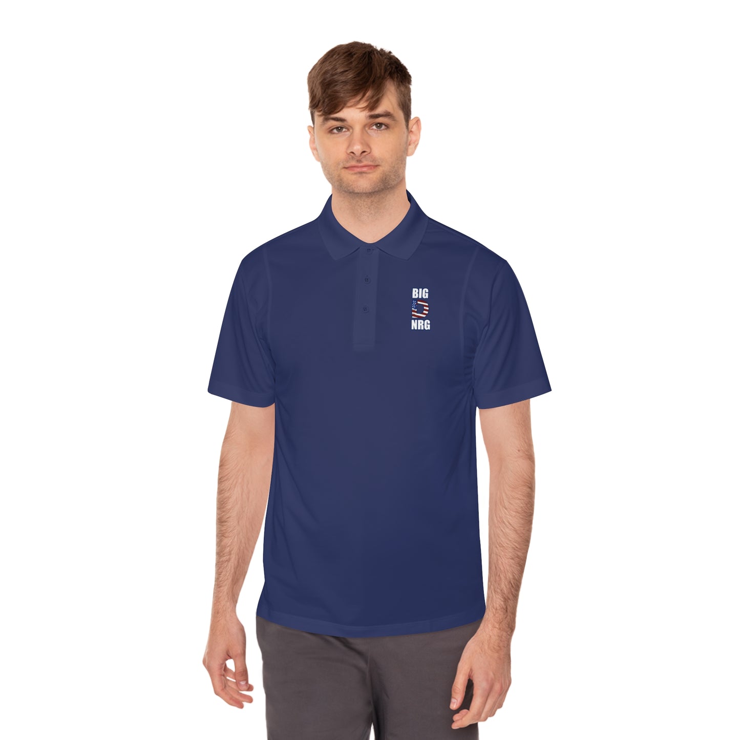 Big D NRG Men's Sport Polo — Athletic Performance Polo with 'BIG D NRG' Chest Logo