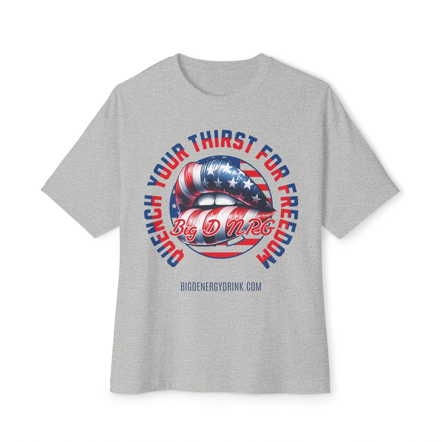 Patriotic Lip Graphic Tee — "Quench Your Thirst for Freedom"
