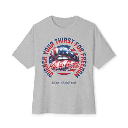 Patriotic Lip Graphic Tee — "Quench Your Thirst for Freedom"
