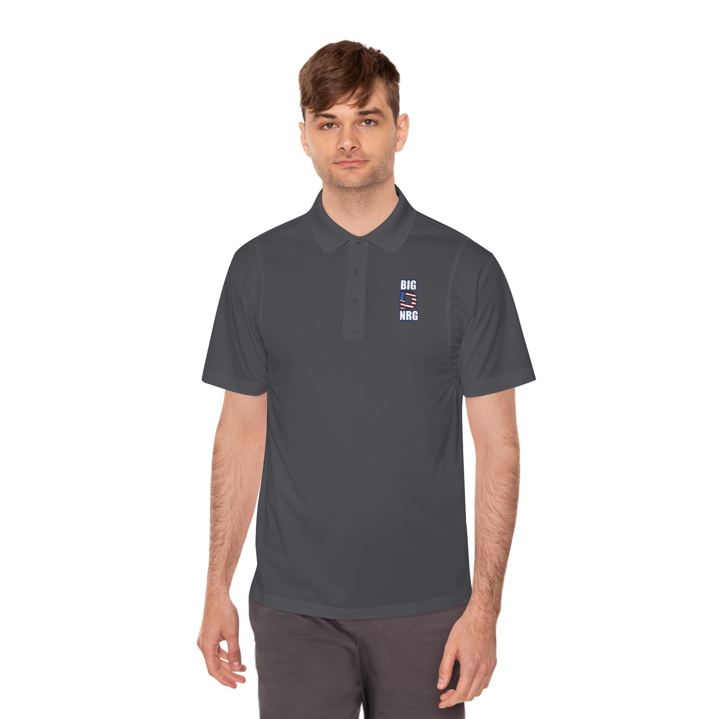 Big D NRG Men's Sport Polo — Athletic Performance Polo with 'BIG D NRG' Chest Logo