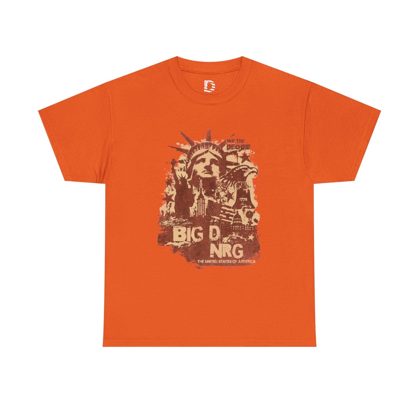 Big D NRG Grunge Graphic Tee — Vintage Statue of Liberty Rock Shirt