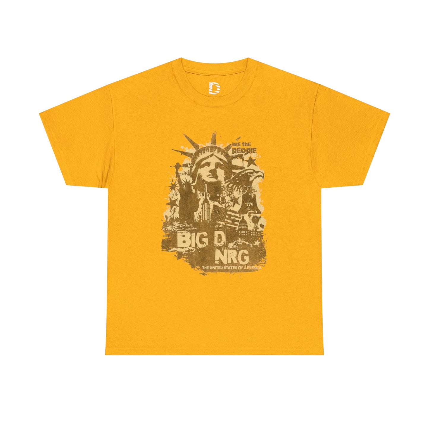 Big D NRG Grunge Graphic Tee — Vintage Statue of Liberty Rock Shirt