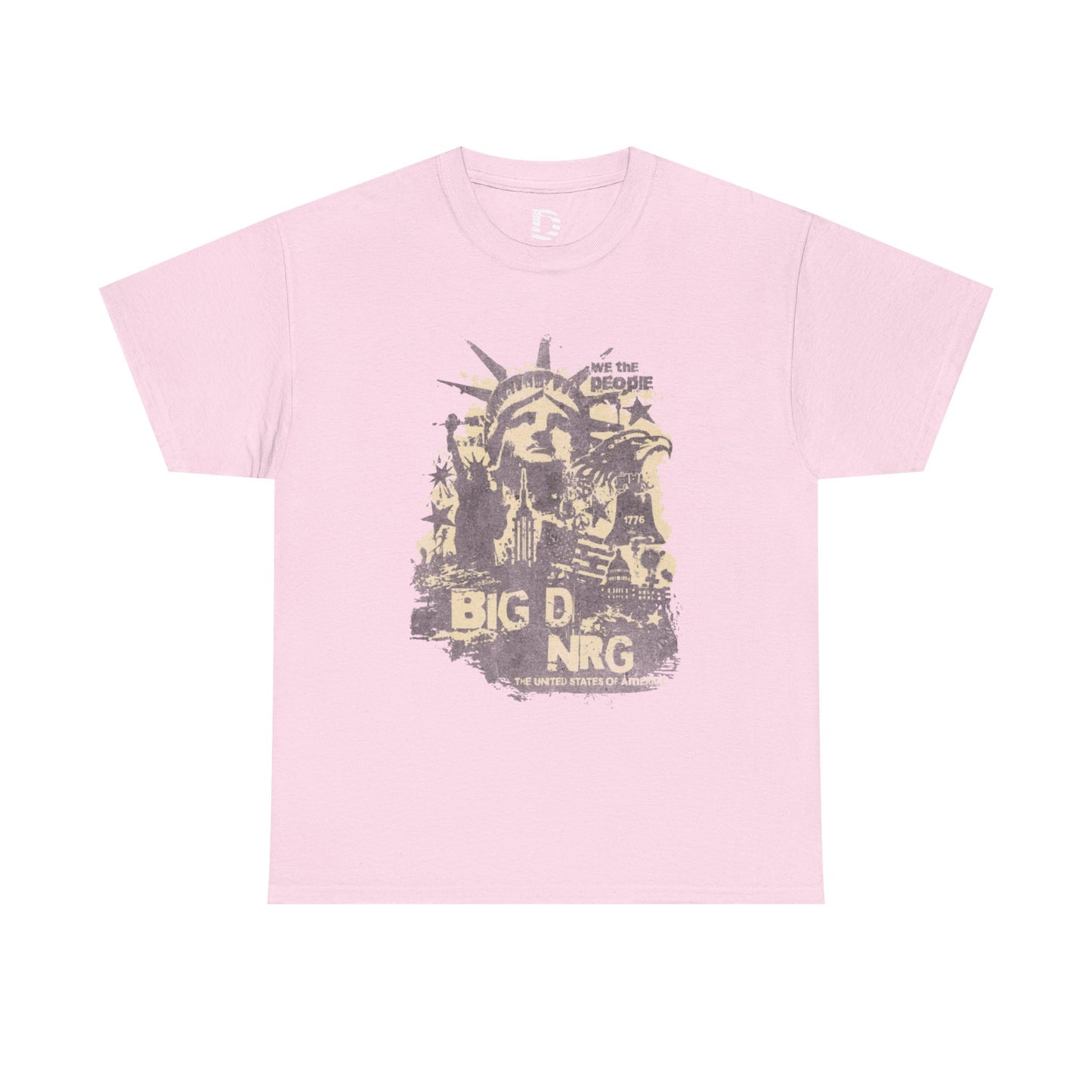 Big D NRG Grunge Graphic Tee — Vintage Statue of Liberty Rock Shirt