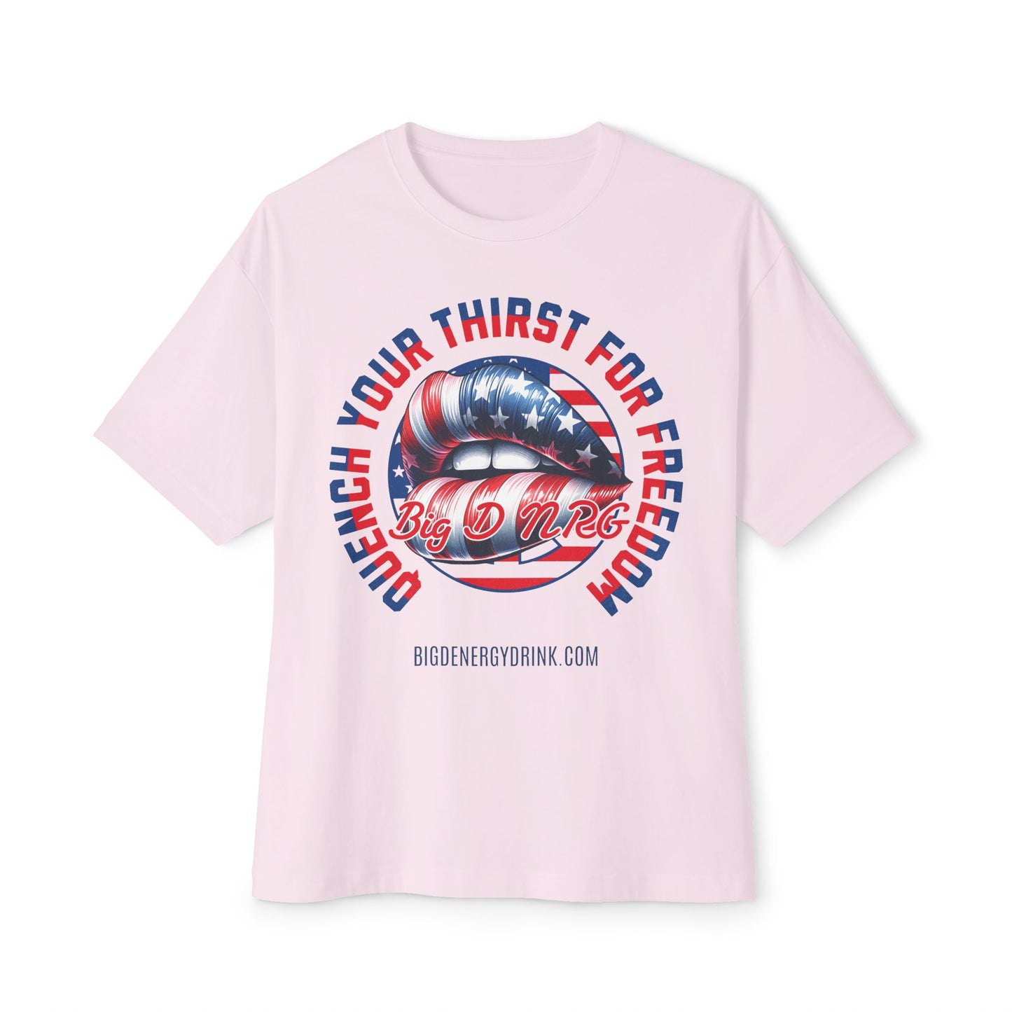 Patriotic Lip Graphic Tee — "Quench Your Thirst for Freedom"