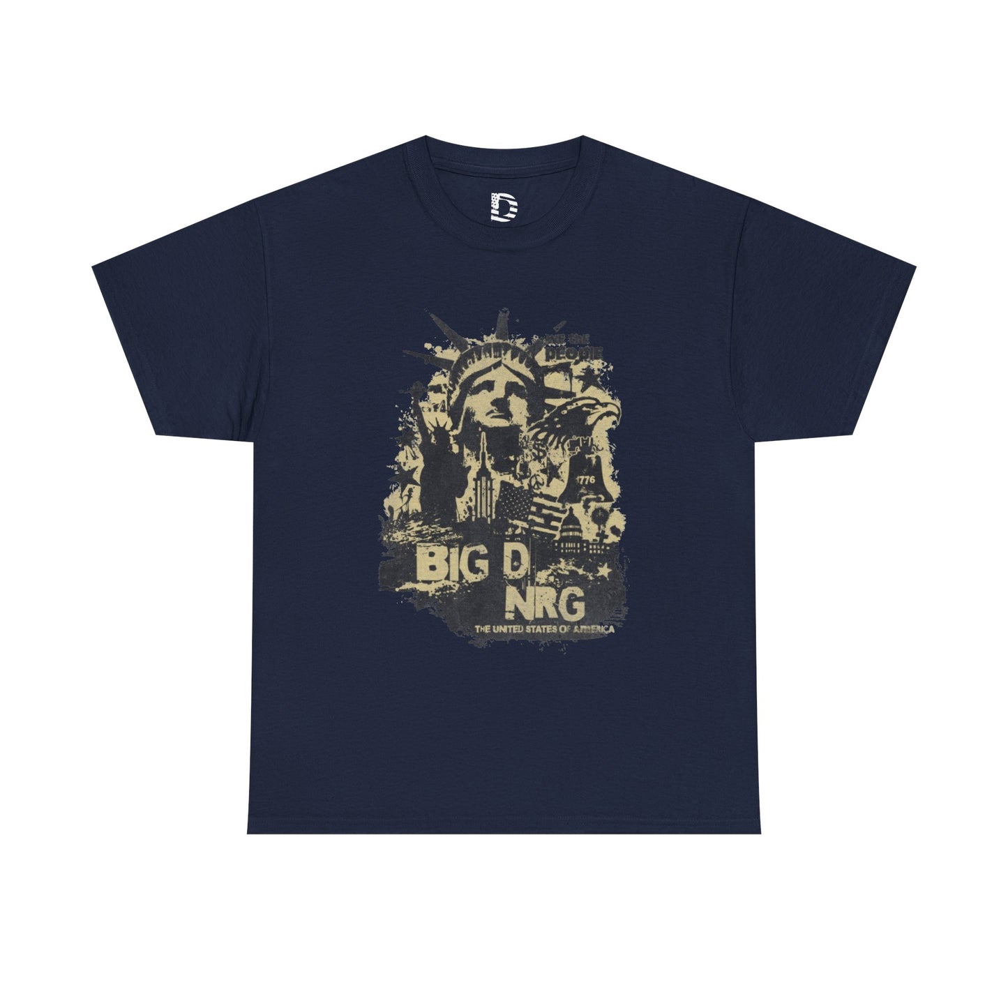 Big D NRG Grunge Graphic Tee — Vintage Statue of Liberty Rock Shirt