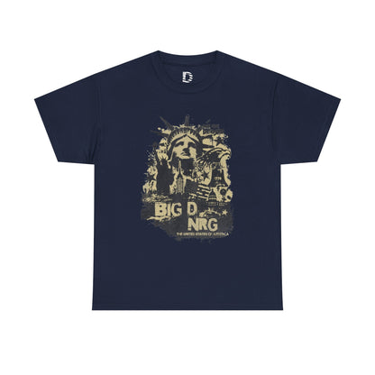 Big D NRG Grunge Graphic Tee — Vintage Statue of Liberty Rock Shirt