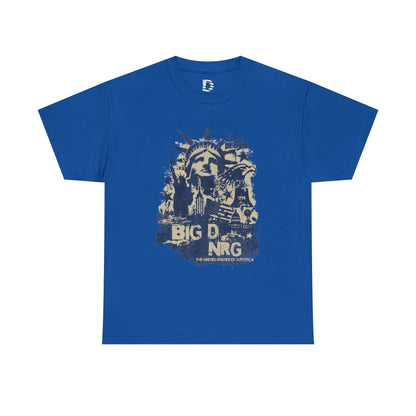 Big D NRG Grunge Graphic Tee — Vintage Statue of Liberty Rock Shirt