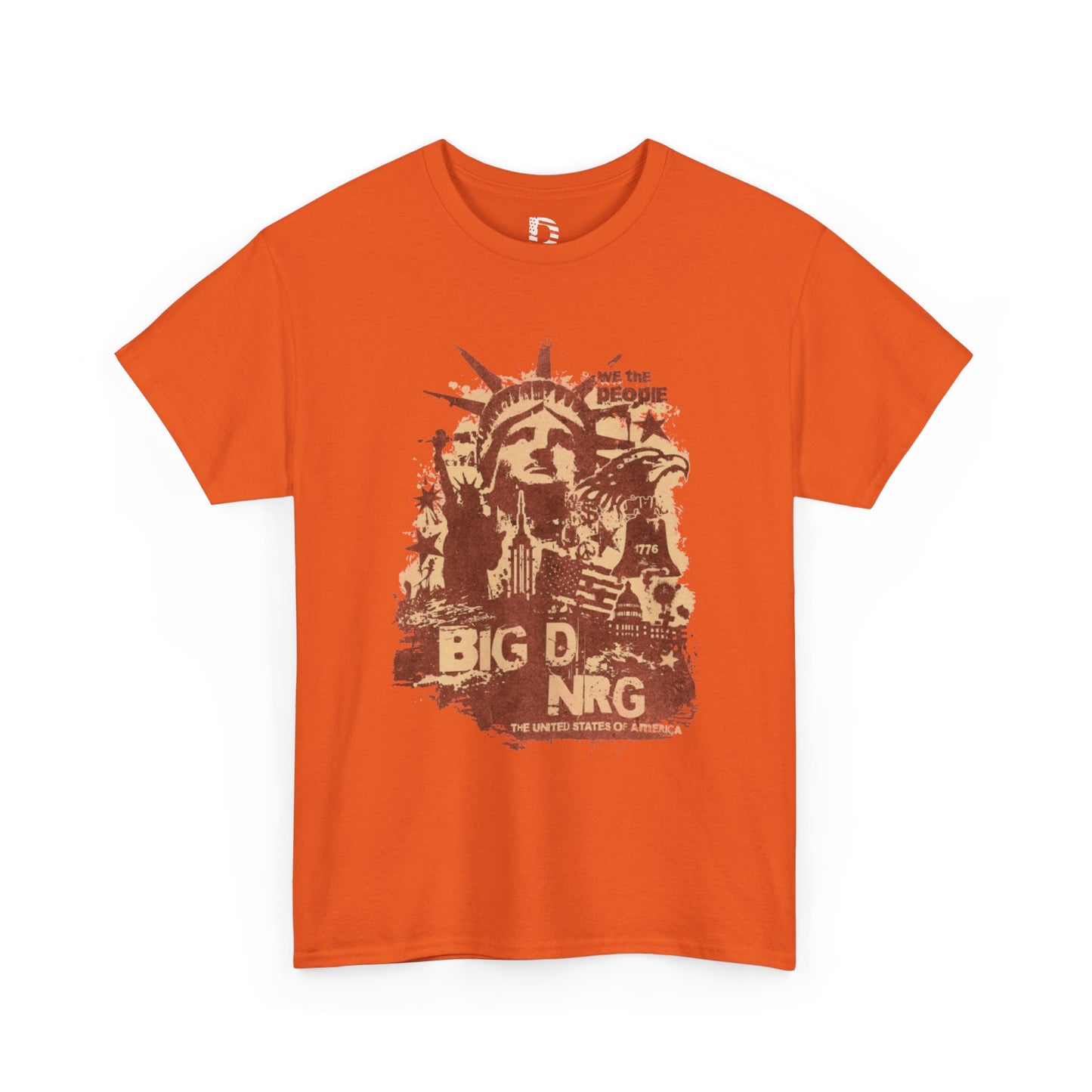 Big D NRG Grunge Graphic Tee — Vintage Statue of Liberty Rock Shirt