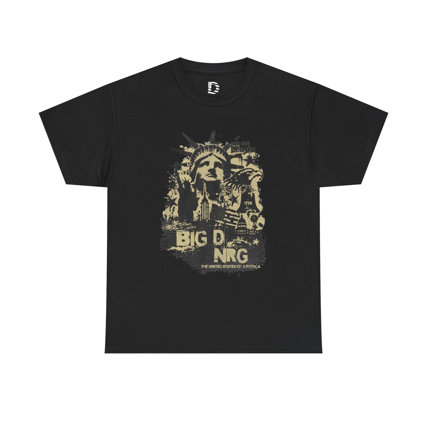 Big D NRG Grunge Graphic Tee — Vintage Statue of Liberty Rock Shirt
