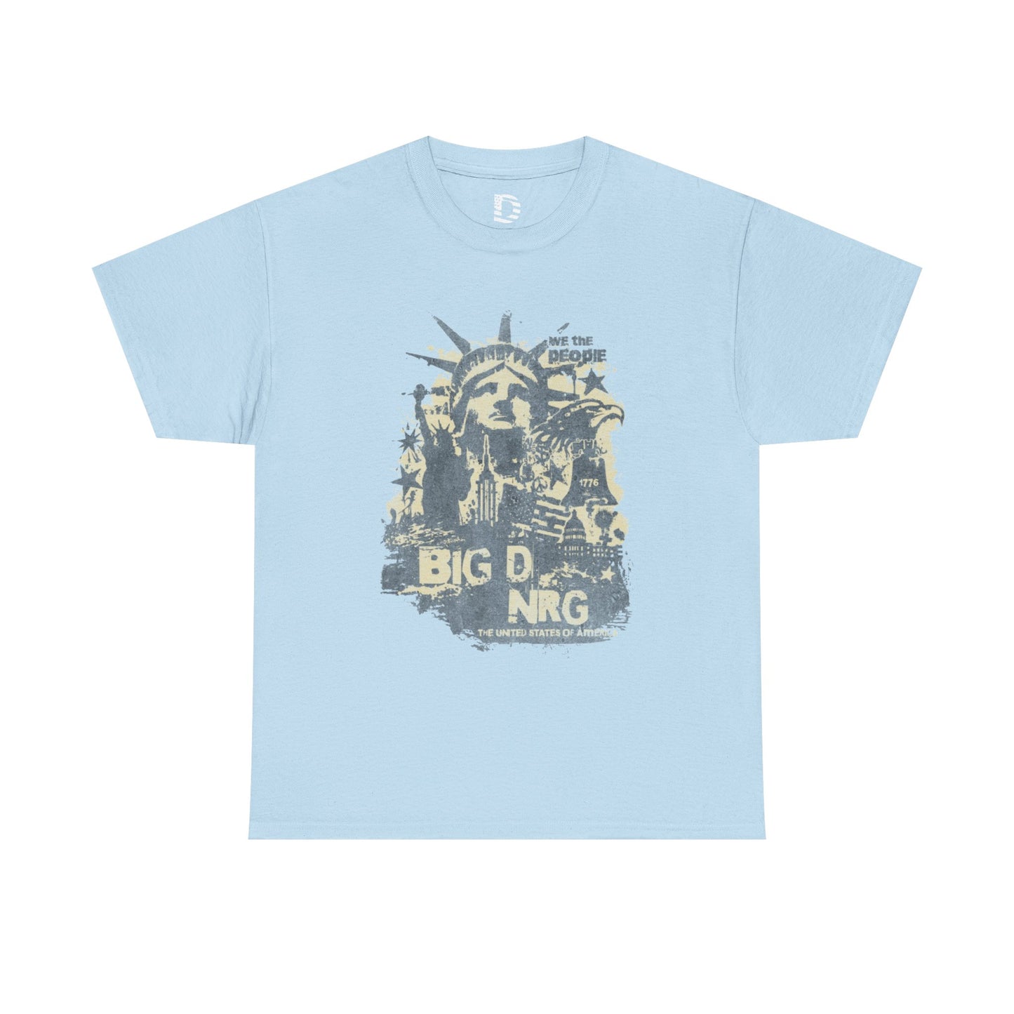 Big D NRG Grunge Graphic Tee — Vintage Statue of Liberty Rock Shirt