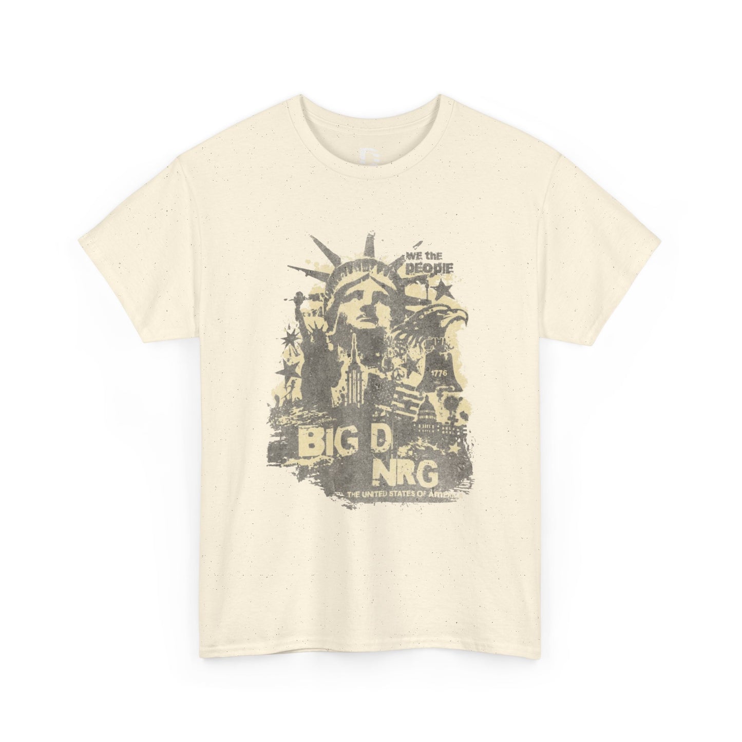 Big D NRG Grunge Graphic Tee — Vintage Statue of Liberty Rock Shirt