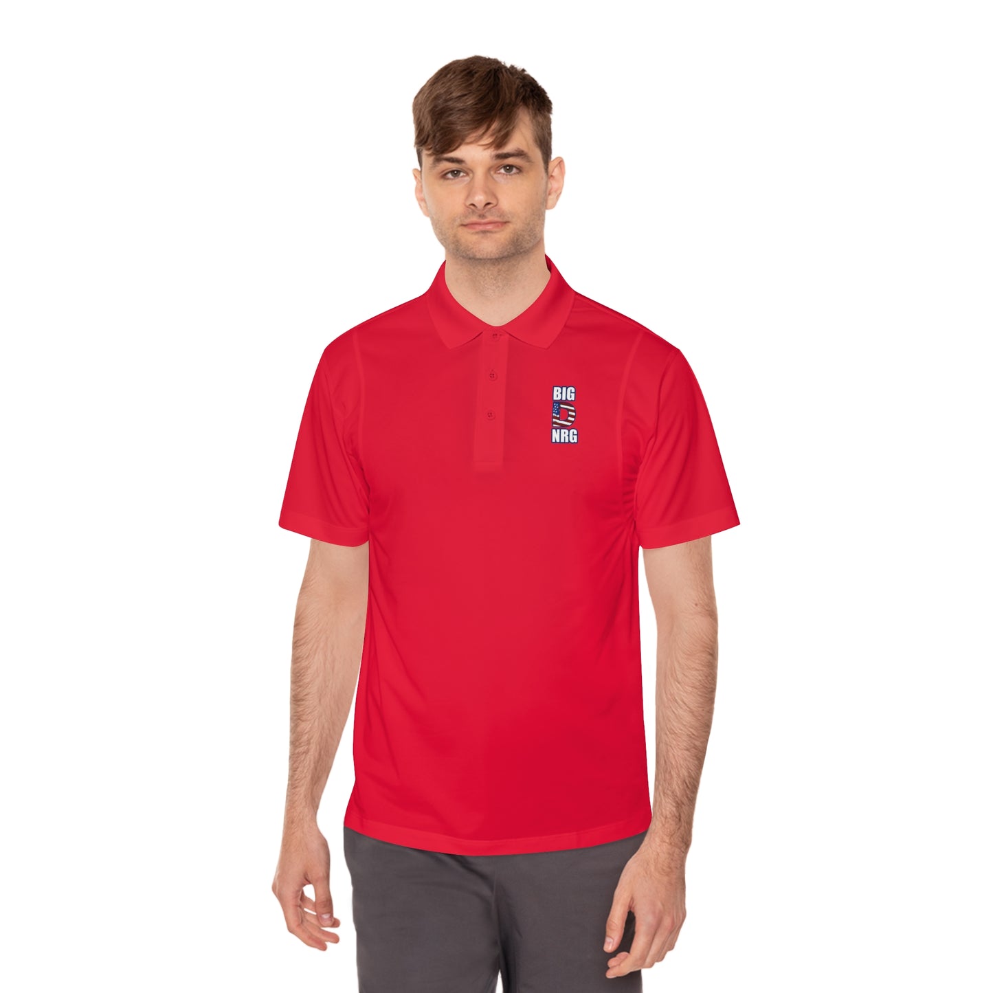 Big D NRG Men's Sport Polo — Athletic Performance Polo with 'BIG D NRG' Chest Logo