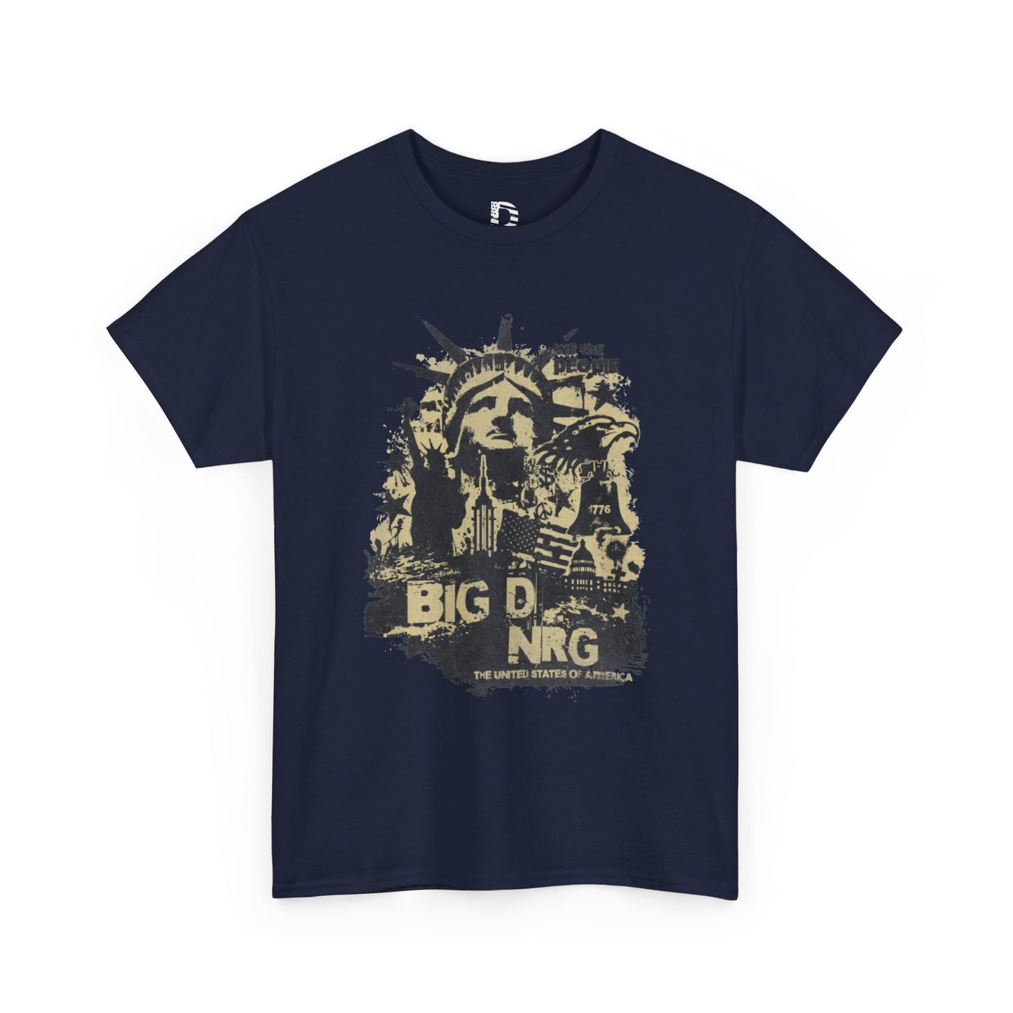 Big D NRG Grunge Graphic Tee — Vintage Statue of Liberty Rock Shirt