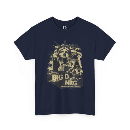 Big D NRG Grunge Graphic Tee — Vintage Statue of Liberty Rock Shirt