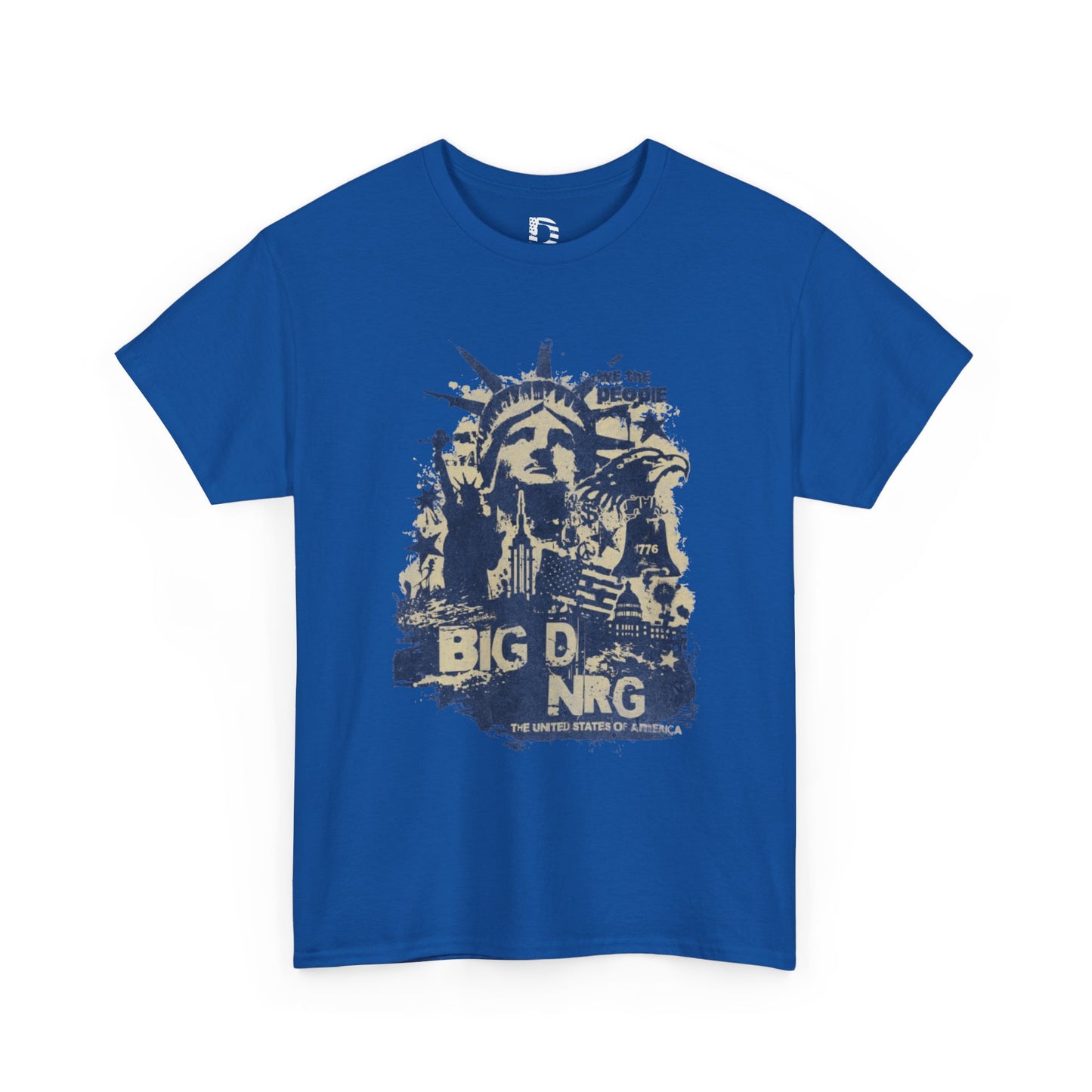 Big D NRG Grunge Graphic Tee — Vintage Statue of Liberty Rock Shirt