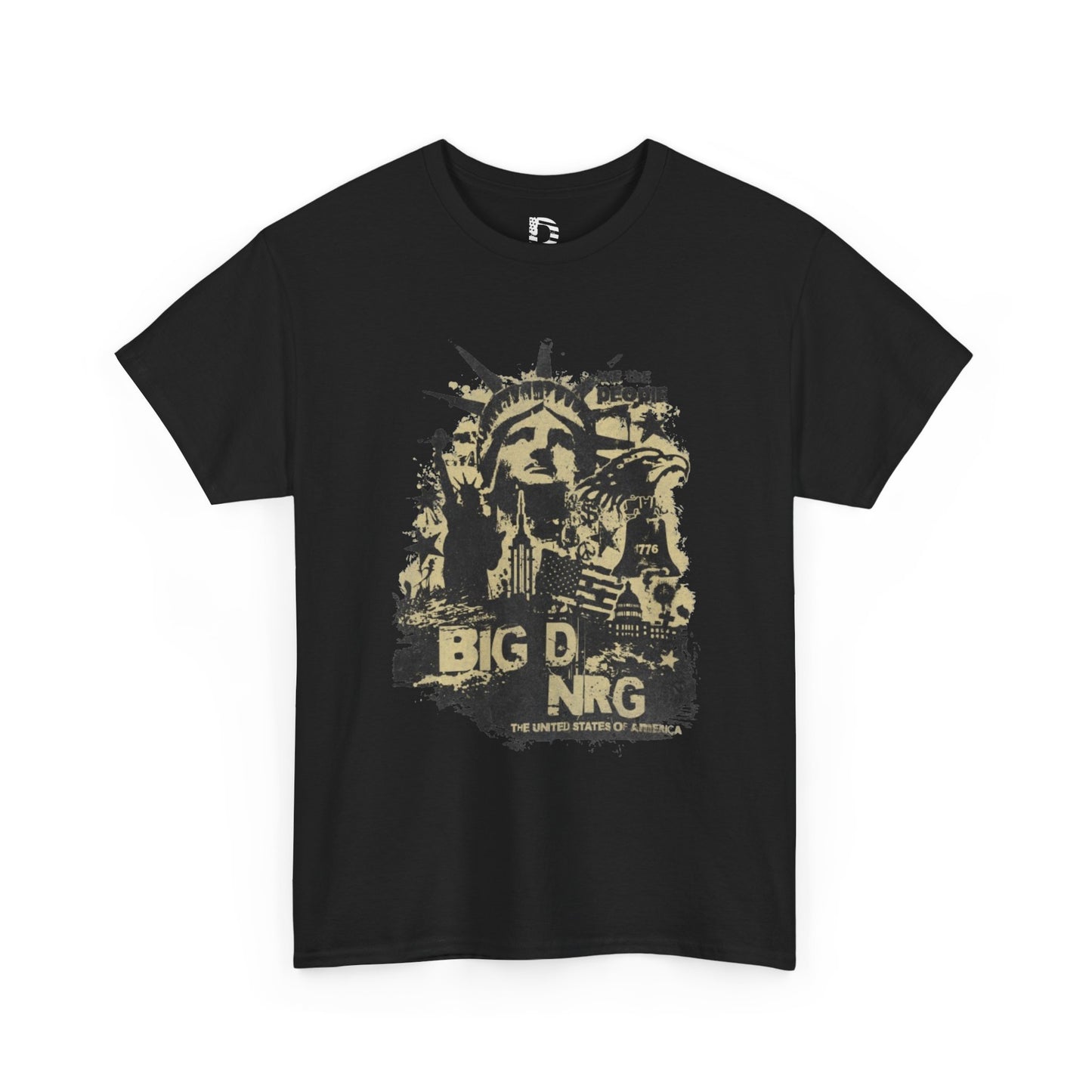 Big D NRG Grunge Graphic Tee — Vintage Statue of Liberty Rock Shirt