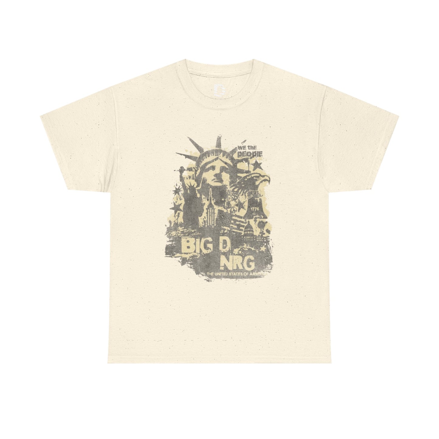Big D NRG Grunge Graphic Tee — Vintage Statue of Liberty Rock Shirt