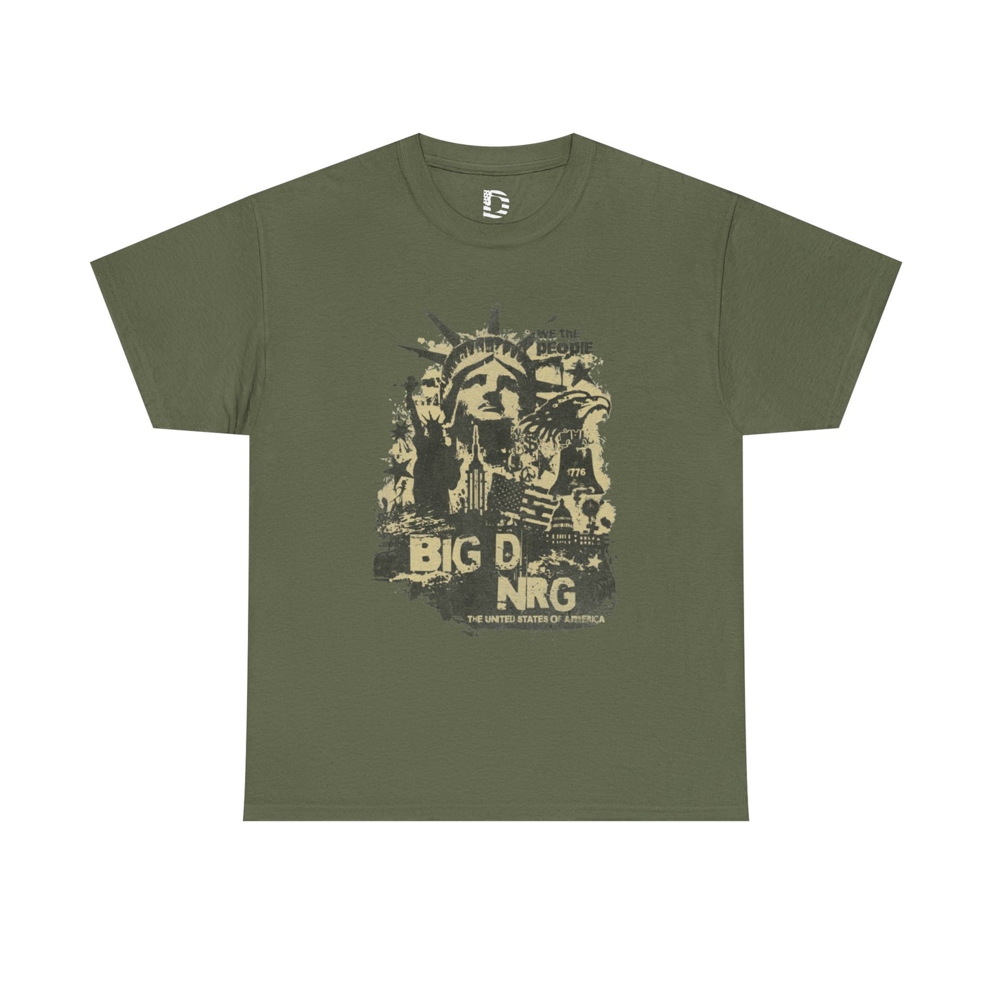 Big D NRG Grunge Graphic Tee — Vintage Statue of Liberty Rock Shirt