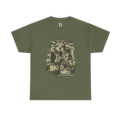 Big D NRG Grunge Graphic Tee — Vintage Statue of Liberty Rock Shirt