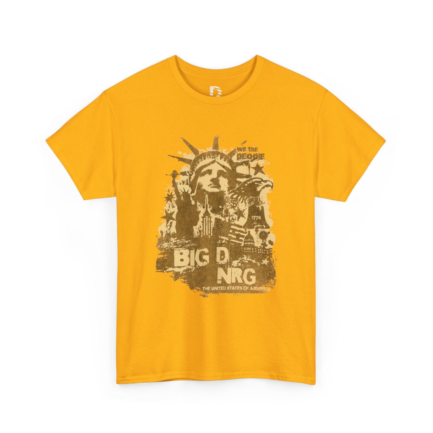 Big D NRG Grunge Graphic Tee — Vintage Statue of Liberty Rock Shirt