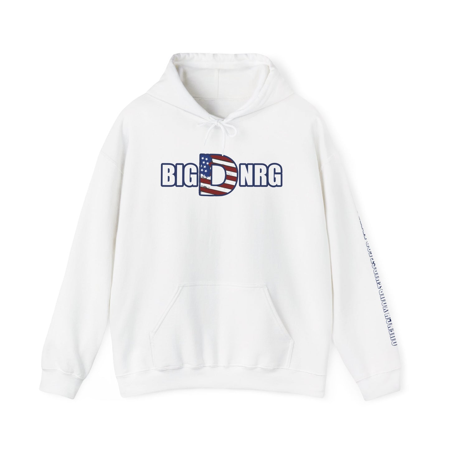 Patriotic 'Big DNRG' Hoodie — American Flag Freedom Lips Graphic
