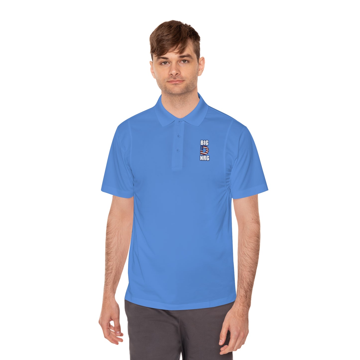 Big D NRG Men's Sport Polo — Athletic Performance Polo with 'BIG D NRG' Chest Logo