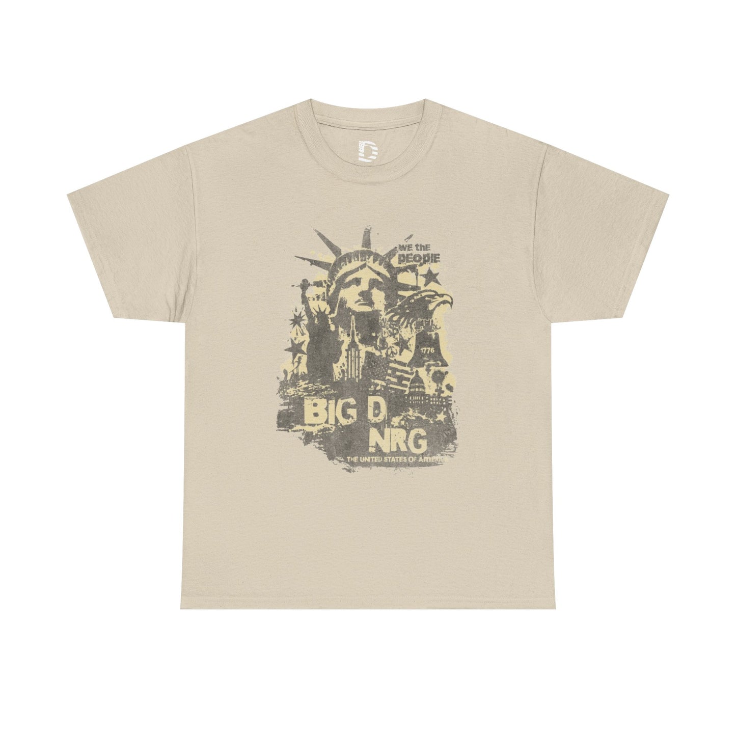 Big D NRG Grunge Graphic Tee — Vintage Statue of Liberty Rock Shirt