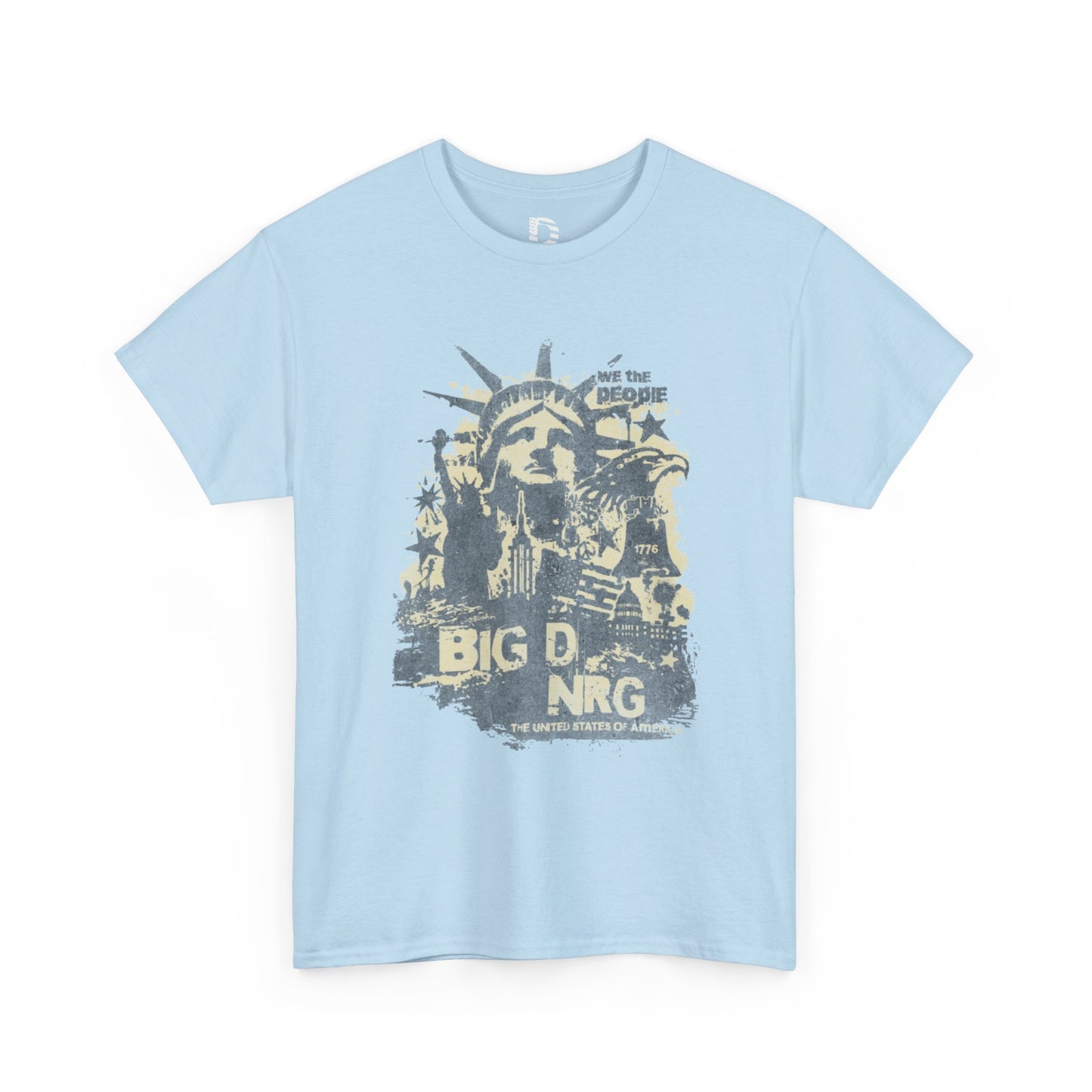 Big D NRG Grunge Graphic Tee — Vintage Statue of Liberty Rock Shirt